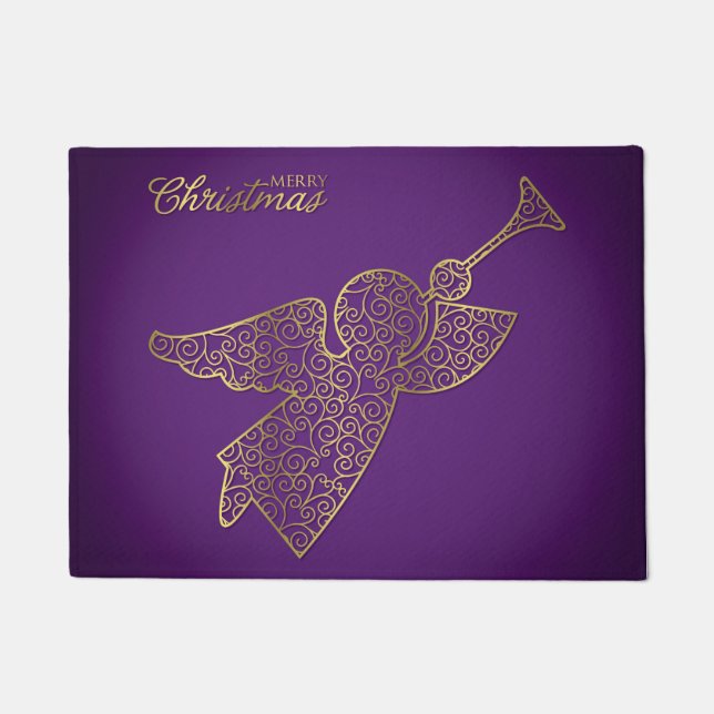 Eleganter Filigree-Engel Fußmatte (Vorderseite)