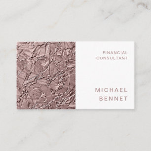 Eleganter Finanzberater aus Roségold Visitenkarte