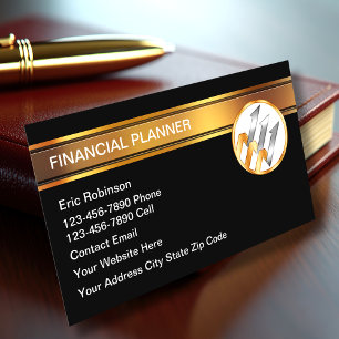 Eleganter Finanzplanungsprofi Visitenkarte