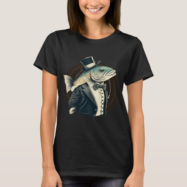 Eleganter Fisch T-Shirt (Vorderseite)