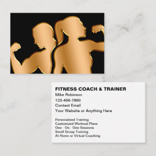 Eleganter Fitness-Coach und Trainer im gehobenen S Visitenkarte