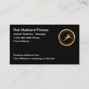 Eleganter Fitness-Coach und Trainer Visitenkarte