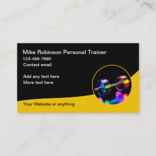 Eleganter Fitness-Trainer und Coach Visitenkarte