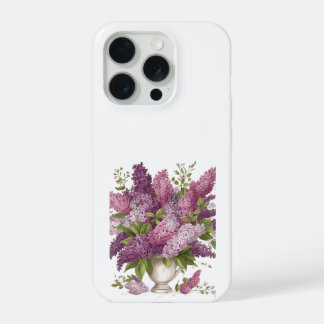 Eleganter Flieder-Blumenstrauß-Vase iPhone 15 Pro Hülle