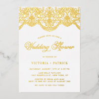 Eleganter Floral Brocade Lace Polterabend