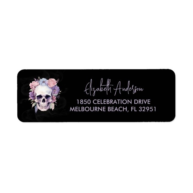 Eleganter Floral & Skull Gothic-Gaumenfreund (Vorne)