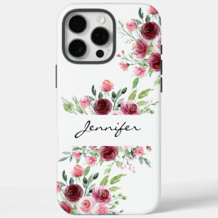 Eleganter Floral Watercolor Rose iPhone/iPad Gehäu iPhone 16 Pro Max Hülle
