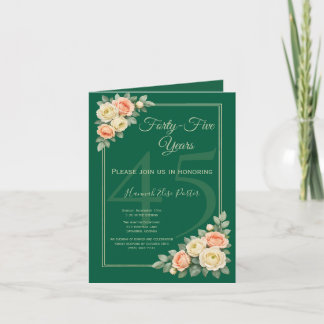 Eleganter florale Eckrahmen Geburtstag Einladung