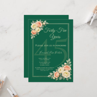 Eleganter florale Rahmen zum Geburtstag in der Eck Einladung