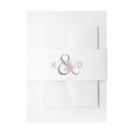 Eleganter floraler Ampersand mit Initials Wedding Einladungsbanderole