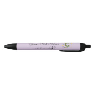 Eleganter floraler Anfangsbuchstabe C Kugelschreiber