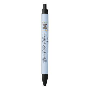 Eleganter floraler Anfangsbuchstabe N Kugelschreiber