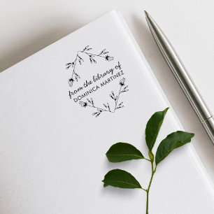 Eleganter floraler Diamant individuell benanntes B Gummistempel