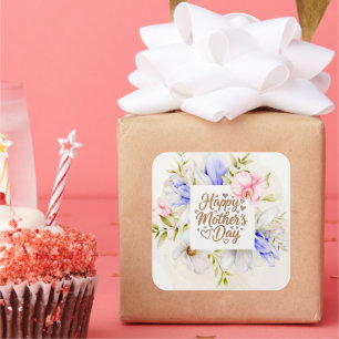 Eleganter floraler Happy Mother's Day Aufkleber