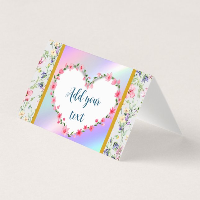 Eleganter, floraler Herzrahmen: für jeden Anlass (Vorderseite)