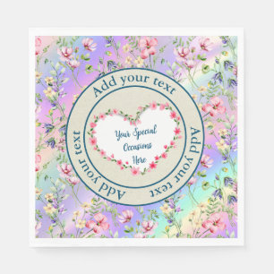 Eleganter, floraler Herzrahmen: für jeden Anlass Serviette