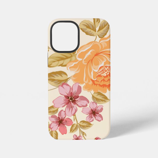 Eleganter floraler Hintergrund iPhone Hülle (Rückseite)