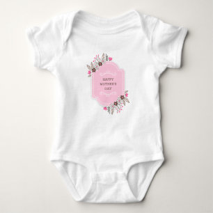 Eleganter floraler Muttertag Bodysuit Baby Strampler
