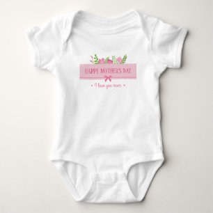 Eleganter floraler Muttertag Bodysuit Baby Strampler