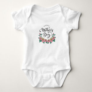 Eleganter floraler Muttertag Bodysuit Baby Strampler