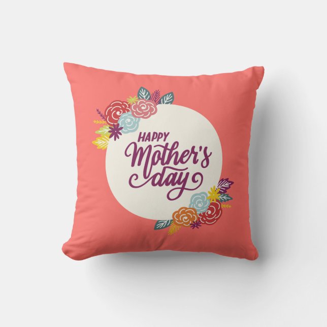 Eleganter floraler Muttertag | Kissen (Vorderseite)