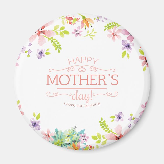 Eleganter floraler Muttertag | Magnet (Vorne)