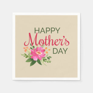 Eleganter floraler Muttertag   Napkin Serviette
