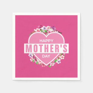 Eleganter floraler Muttertag   Napkin Serviette