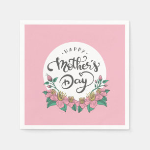 Eleganter floraler Muttertag   Napkin Serviette