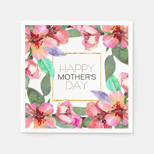 Eleganter floraler Muttertag   Napkin Serviette