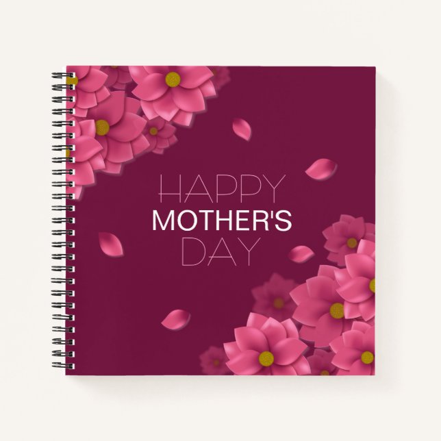 Eleganter floraler Muttertag | Notebook Notizbuch (Vorderseite)