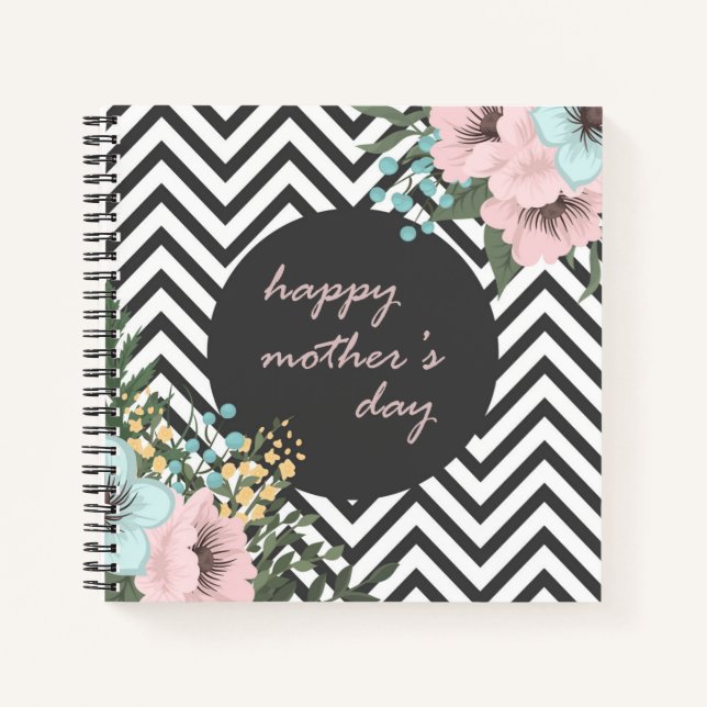 Eleganter floraler Muttertag | Notebook Notizbuch (Vorderseite)