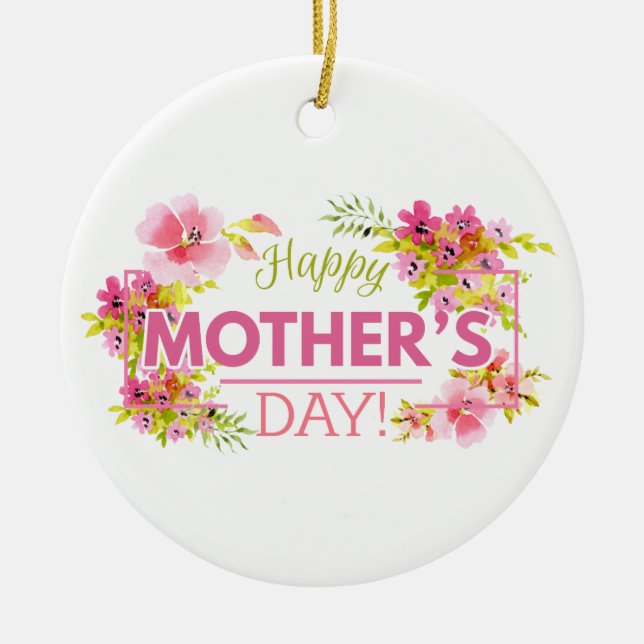 Eleganter floraler Muttertag | Ornament (Vorne)