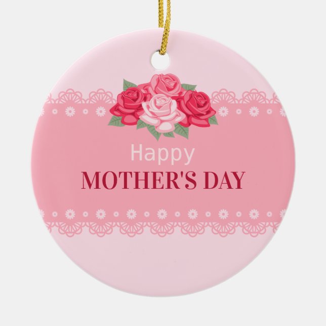 Eleganter floraler Muttertag | Ornament (Vorne)
