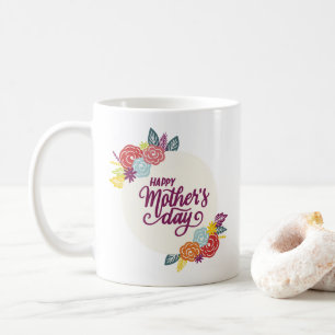 Eleganter floraler Muttertag Tasse des Kaffees