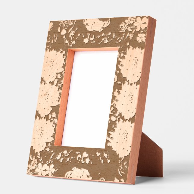 Eleganter floraler Portraitrahmen - schöner Seiten Geätzte Rahmen (Links)