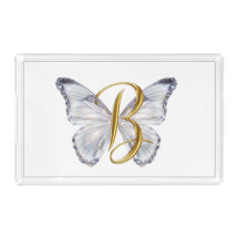 Eleganter floraler Schmetterlingsbuchstabe B - Kün