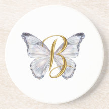 Eleganter floraler Schmetterlingsbuchstabe B - Kün