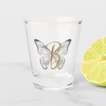 Eleganter floraler Schmetterlingsbuchstabe B - Kün