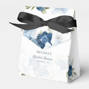 Eleganter floraler staubblauer Wasserfarb- Brautba Geschenkschachtel