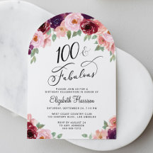 Eleganter floraler Torbogen zum 100. Geburtstag