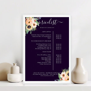 Eleganter Floralsalon Greenery Poster