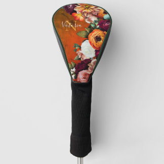 Eleganter floristischer botanischer Name rustikal  Golf Headcover