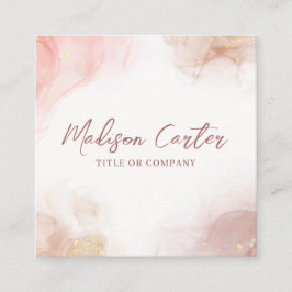 Eleganter flüssiger Alkoholtink Quadratische Visitenkarte