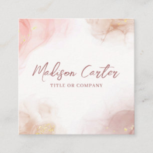 Eleganter flüssiger Alkoholtink Quadratische Visitenkarte