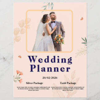 Eleganter Flyer für Hochzeitsplaner | Moderne Flor