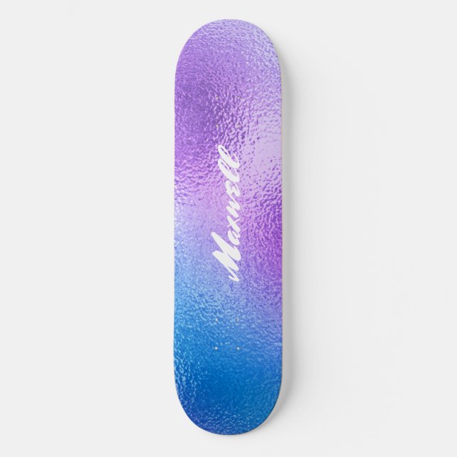 Eleganter Foil Ombre Gradient Skateboard (Vorderseite)