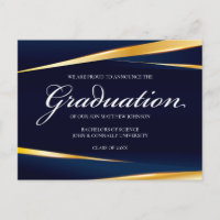 Eleganter formaler Abschluss für Navy Blue Gold Ge
