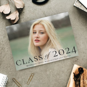 Eleganter Foto-Abschluss der Geschlossen Klasse Einladung