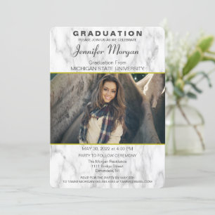 Eleganter Foto Abschluss Einladung